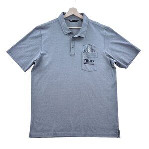 Travis Mathew Truly Hard Seltzer Gray Golf Polo Shirt XL